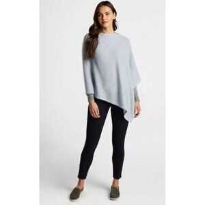 Peter Millar x Netjets Essential Cashmere Poncho Gray Womens Size OS Minimalist